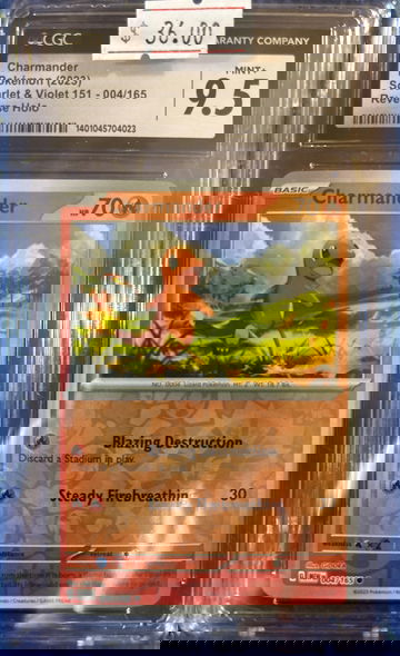 2023 Pokémon Charmander S&V 151 004/165 Reverse Holo CGC 9.5 Mint+