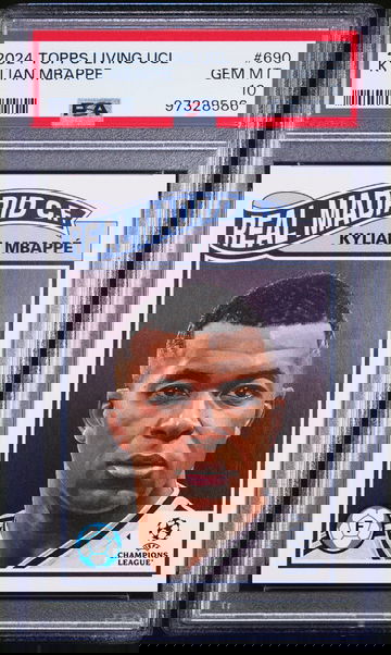 2024 TOPPS LIVING UEFA CHAMPIONS LEAGUE KYLIAN MBAPPE #690 PSA 10