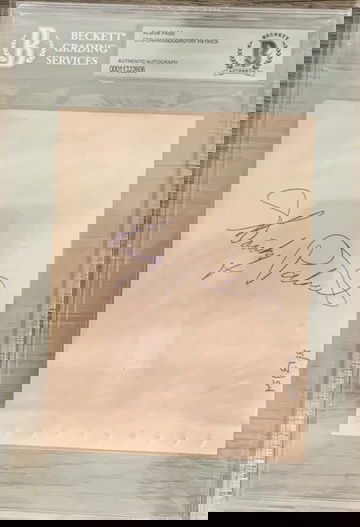 1954 Signed Album Page Cyd Charisse and Dorothy Patrick wife of New York Rangers Lynn Patrick BAS