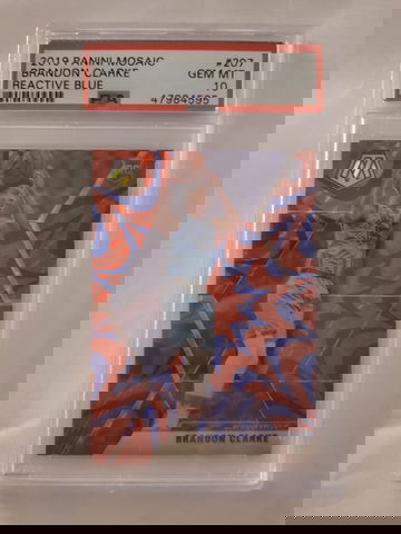 Brandon Clarke 2019 Mosaic Reactive Blue PSA 10