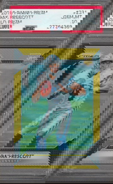 PSA 10 Dak Prescott 2016 Panini Prizm #231 Gold Prizm serial # 1 of /10 RC Rookie Dallas Cowboys