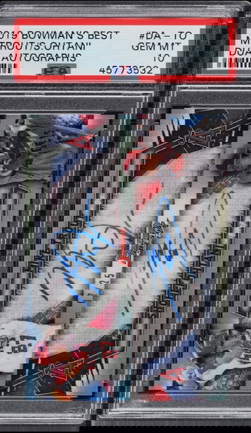 2019 Bowman’s Best Mike Trout Shohei Ohtani’s Dual Auto PSA 10 POP 3