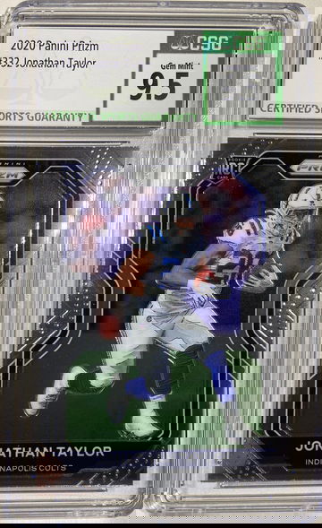 2020 Panini Prizm Rookie Jonathan Taylor CSG 9.5 GEM MINT Possible MVP! Hot!