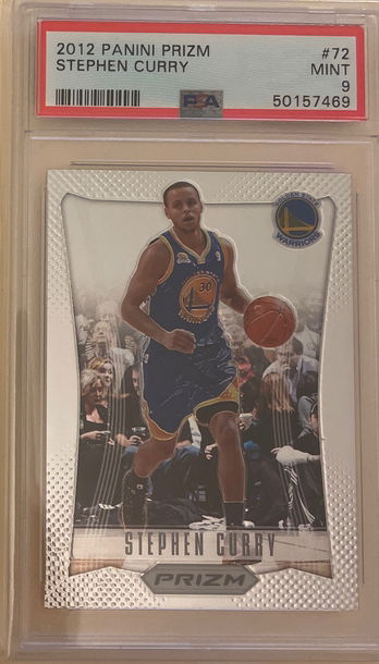 2012 PRIZM STEPHEN STEPH CURRY #72 PSA 9