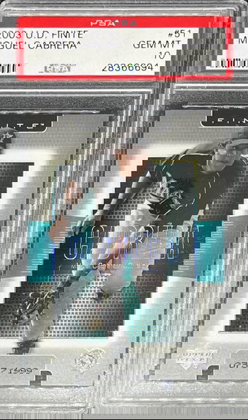 2003 Upper Deck Finite /1999 Miguel Cabrera PSA 10