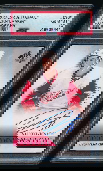 2015 SP Authentic FW Dylan Larkin RC Auto /999 PSA 10