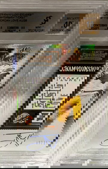 2020 Jordan Love Championship Ticket Rookie Variation On-Card Auto #'d 9/25 