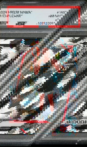 2024 Panini Prizm WNBA Ice Prizm Caitlin Clark #145 PSA 8