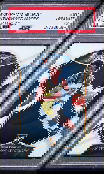 2020 SELECT ANTHONY EDWARDS SILVER RC ROOKIE CARD PSA 10 