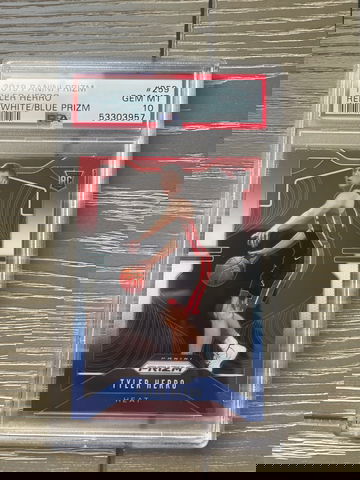 2019 prizm tyler herro red white blue psa 10