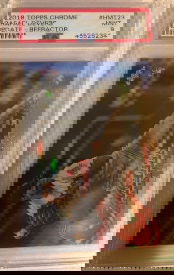 2018 Topps Chrome Update Refractor Rookie RC Target Exclusive /250 Rafael Devers Red Sox PSA 9