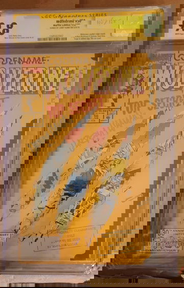 Wolverine #50 die-cut cover CGC/SS 9.8 Signed by Larry Hama (writer HTF)