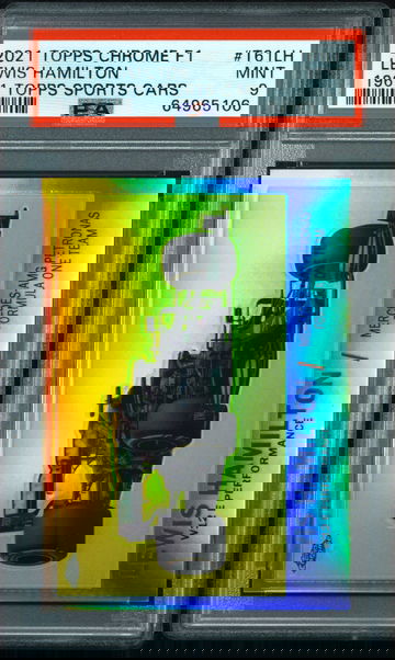 💎🧨2021 Topps Chrome Formula 1 1961 Topps Sports Cars LEWIS HAMILTON PSA 🇬🇧🏎