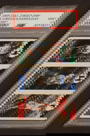 1996 Upper Deck Coll Choice M. Jordan/A. Hardaway/S. Kemp Mini PSA 9 Mint Bulls/Magic/Sonics