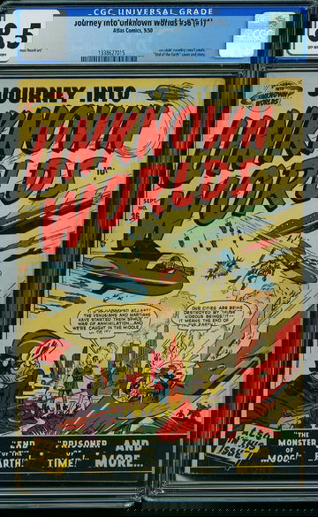 JOURNEY INTO UNKNOWN WORLDS #1, CGC 8.5 VF+