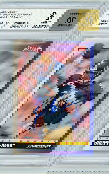 BRETT FAVRE 2019 Score 1992 Buyback Autograph Rc #3/4 BGS 8/10