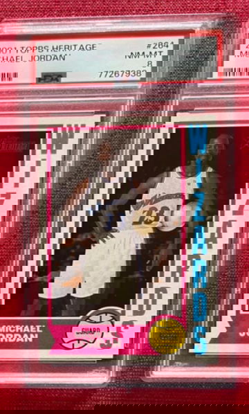2001 Topps Heritage Michael Jordan PSA 8