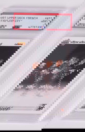 Wayne Gretzky PSA 9 FRENCH 1991 Upper Deck #437