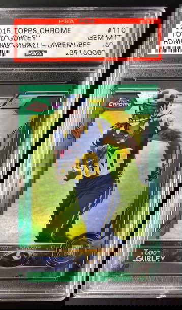 2015 Topps Chrome Todd Gurley Variation Green Refractor PSA 10