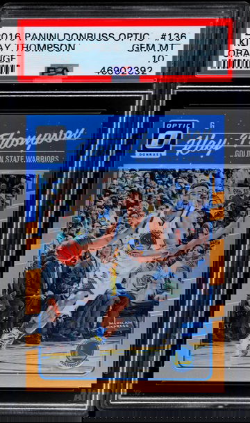 2016 Panini Donruss Optic Orange /199 Klay Thompson #136 PSA 10