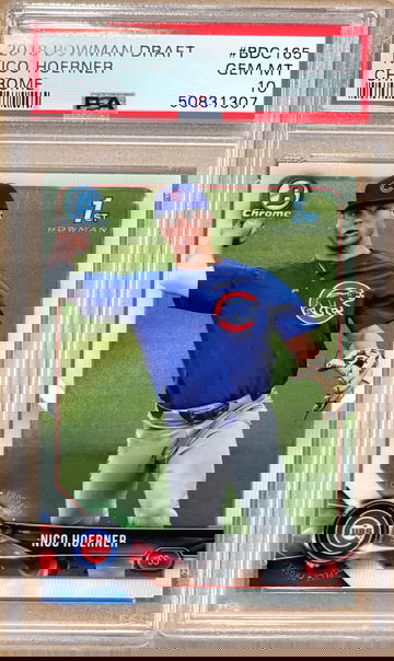 Nico Hoerner 2018 Bowman Draft Chrome PSA10 Gem Mint 