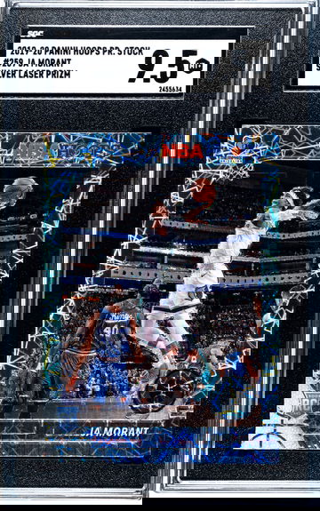 2019-20 Hoops Premium Stock #259 Ja Morant Silver Laser Prizm SGC 9.5!