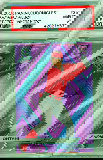 2018 Panini Chronicles #35 Shohei Ohtani Spectra-Neon Pink PSA 9 MINT!