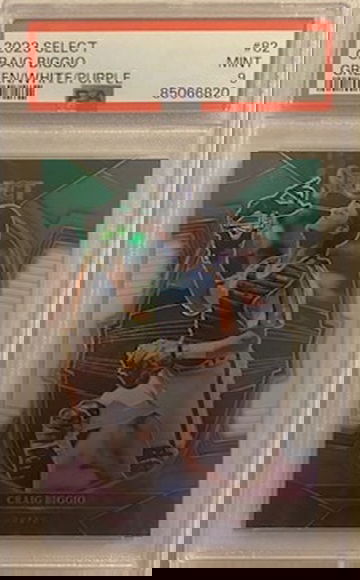 Craig Biggio [Green White Purple] #82 2023 Panini  /199 PSA 9