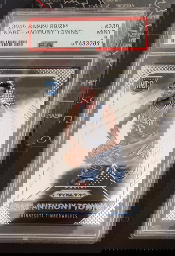 2015 Panini Prizm Karl Anthony Towns Rookie RC PSA 9