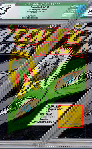 GREEN MASK v2 #3 CGC 3.5 CLASSIC GOLDEN AGE GREEN LANTERN TYPE CRUSADER FOX 1945