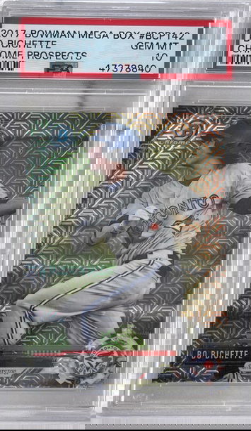 2017 bowman mega box bo bichette psa 10 bcp142 gem mint blue jays 