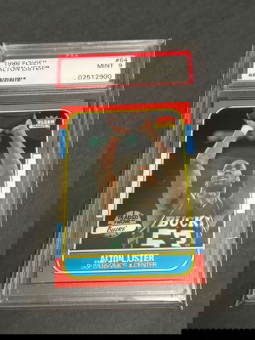 1986 Fleer Basketball Alton Lister PSA 9 #64