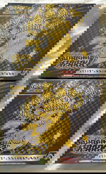 Pokemon Surging Sparks Elite Trainer Box Lot of 2 Sealed