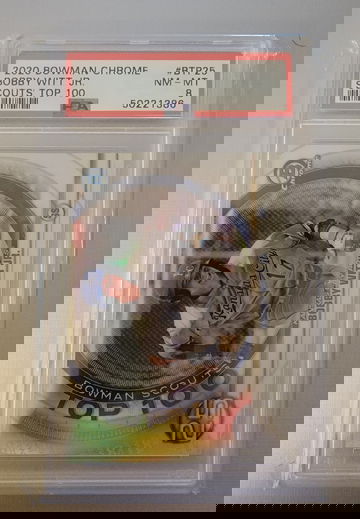 2020 Bowman Chrome Scouts top 100 Bobby Witt Jr PSA 8