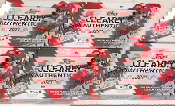 4X 2021 TOPPS CLEARLY AUTHENTIC BASEBALL HOBBY BOX 1 AUTO/BOX - SUPPORT YOUR LOCAL CARD SHOP!