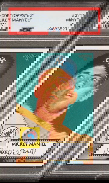 2006 TOPPS MICKEY MANTLE '52 GREEN #311 PSA 9 BS.B2.34