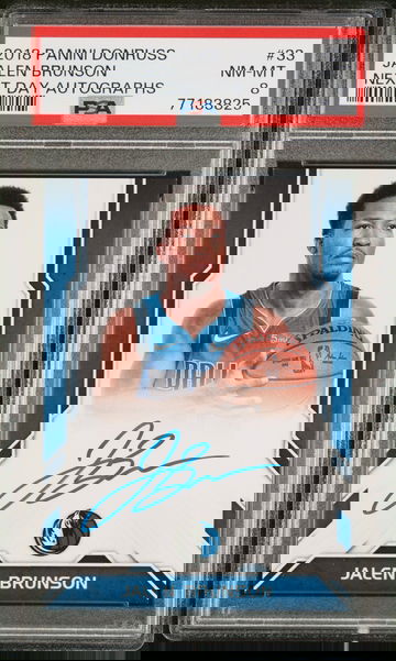 2018 Panini Donruss Jalen Brunson Next Day Rookie Auto SSP PSA 8
