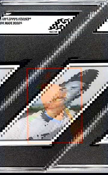 1983 TOPPS WADE BOGGS STICKERS #308 SGC 8