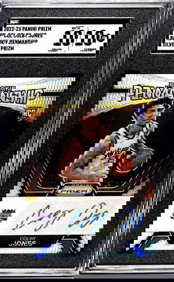 2022-23 Panini Prizm #RP-COL Colby Jones Rookie Penmanship Silver Prizm SGC 10