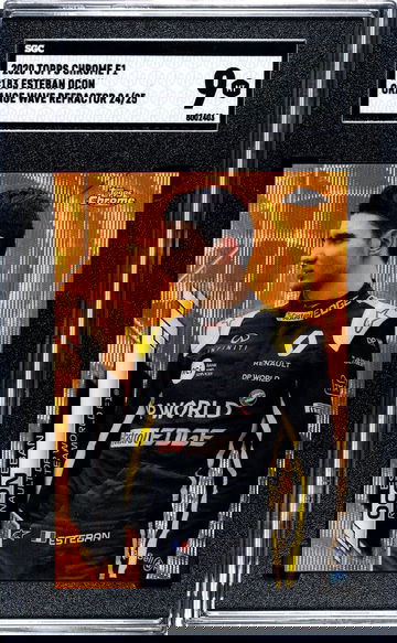 2020 Topps Chrome Esteban Ocon Orange Wave Refractor /25 #183 Formula 1 F1 SGC 9