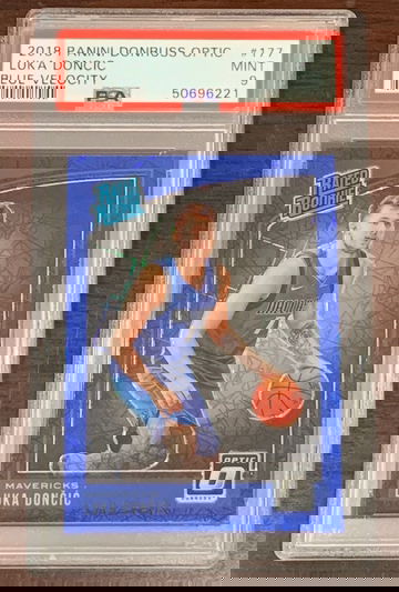 2018 Optic Luka Doncic Blue Velocity PSA 9