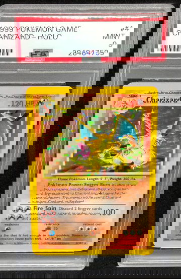 Charizard 1999 Pokemon Base Set Unlimited PSA 9 Mint