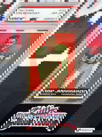 1961 Topps Tom Brookshier #102 PSA 8