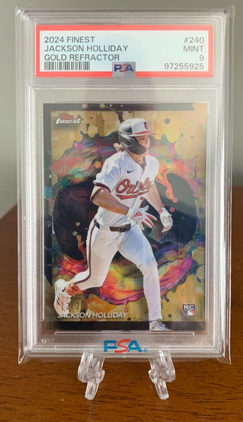 2024 Topps Finest Jackson Holliday #240 Rare Gold Refractor RC /20 PSA 9 Mint