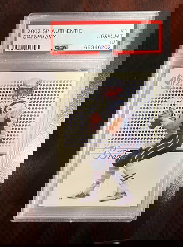 2002 SP Authentic Tom Brady PSA 10