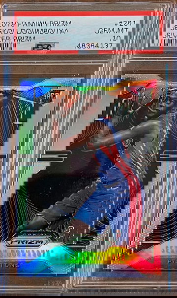 2019 Prizms silver sekou doumbouya pistons #261 PSA 10 gem mint