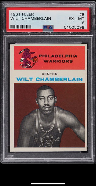 1961 Fleer 8 Wilt Chamberlain PSA 6 (ships from pwcc)