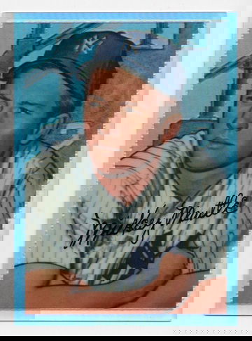 1996 TOPPS CHROME REFRACTOR MICKEY MANTLE COMMEMORATIVE # 20 HOF