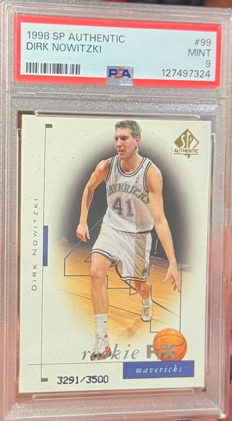 1998 SP Authentic F/X Dirk Nowitzki Rookie /3500 PSA 9