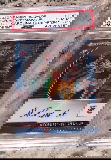 2020 Panini Prizm Michael Pittman Jr Carolina Blue Prizm /30 PSA 10 Auto